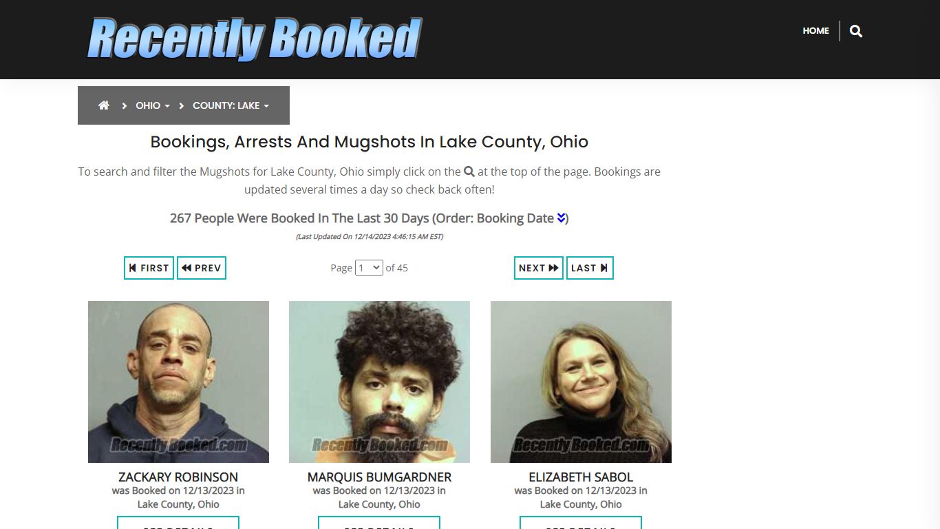 Recent bookings, Arrests, Mugshots in Lake County, Ohio - Recently Booked